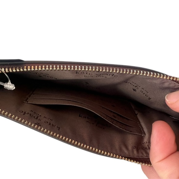 Kate Spade Lucy Metallic Croc Leather Zip Wristlet NWT - Picture 4 of 8